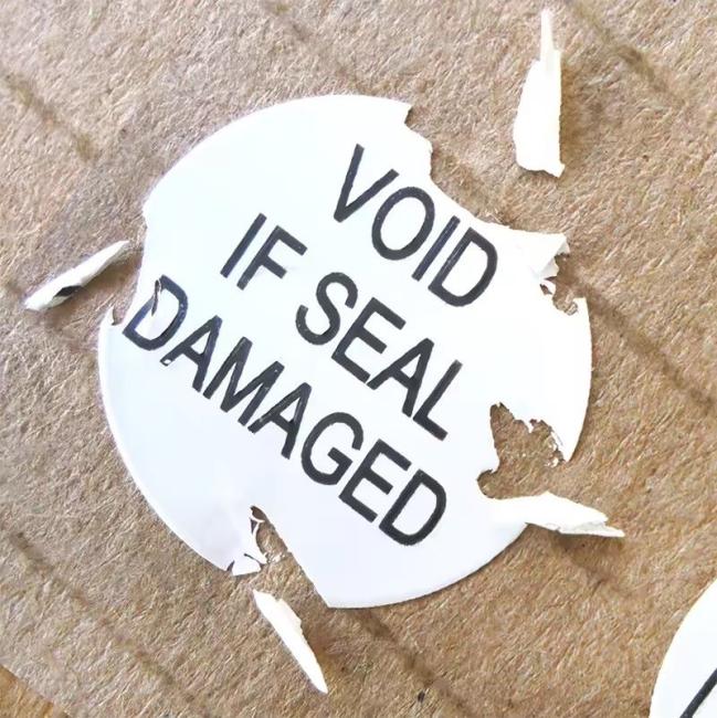 Fragile paper labels